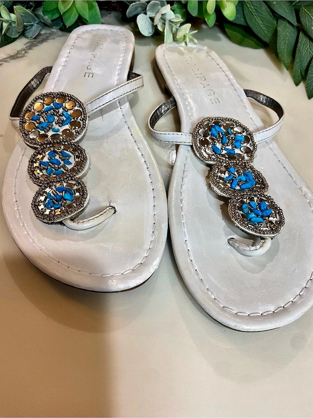Rampage Embellished & Beaded Tropical Sandals